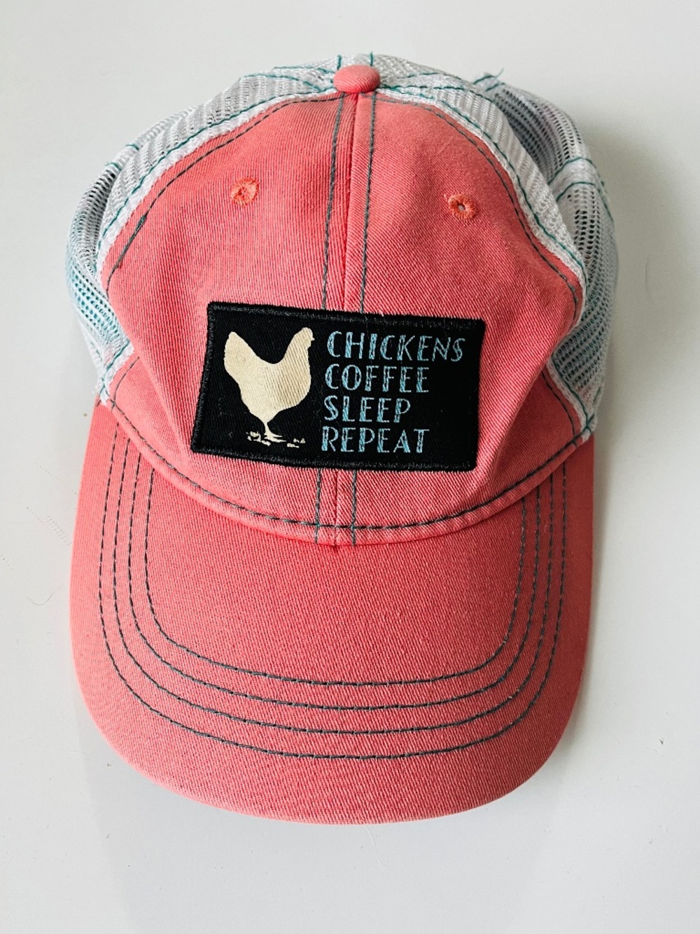 Chicken Floral Hat ! Adorable ! Like New !